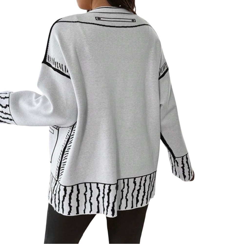NWOT Shein Curve 2-D Print Cardigan - Picture 5 of 11